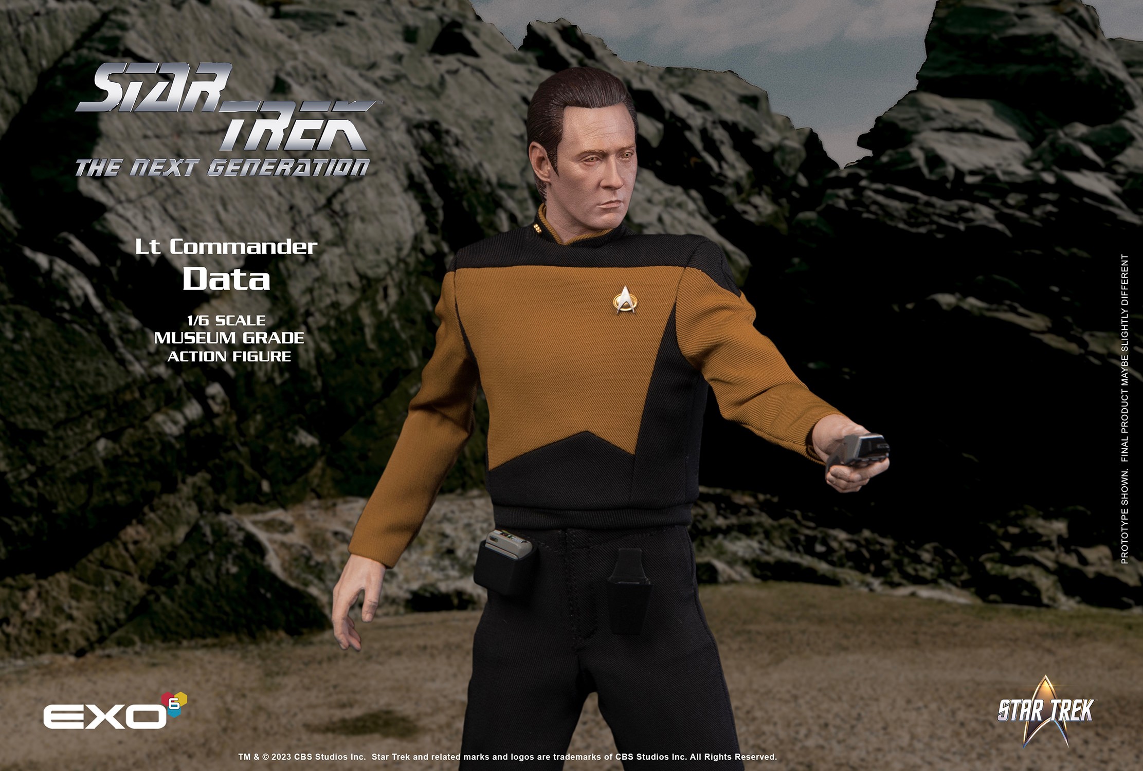 Star Trek Lt. Commander Data (Essentials Version) Sixth Scale Figure  (Prototype Shown) View 4