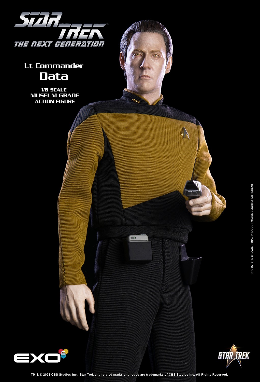 Star Trek Lt. Commander Data (Essentials Version) Sixth Scale Figure  (Prototype Shown) View 12