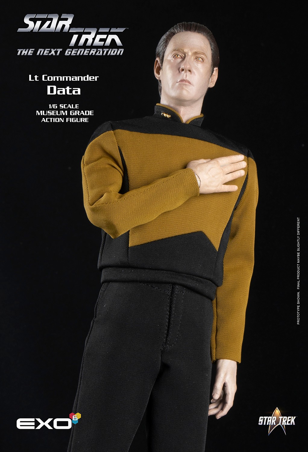Star Trek Lt. Commander Data (Standard Version) Sixth Scale Figure  (Prototype Shown) View 1
