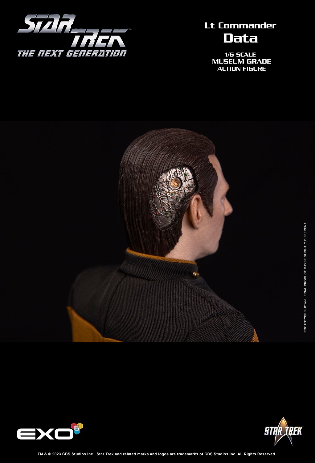 Star Trek Lt. Commander Data (Standard Version) Sixth Scale Figure  (Prototype Shown) View 3