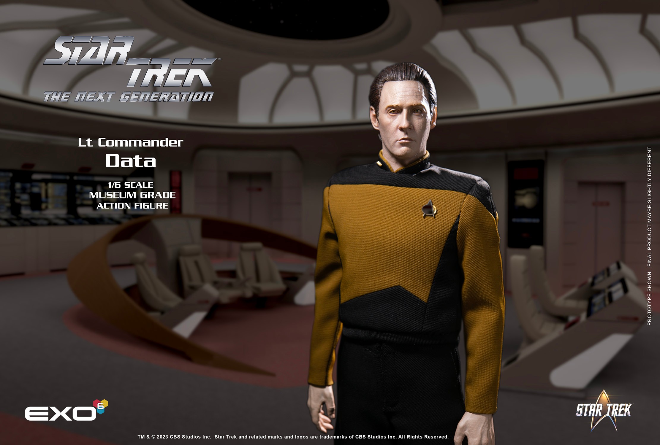Star Trek Lt. Commander Data (Standard Version) Sixth Scale Figure  (Prototype Shown) View 7