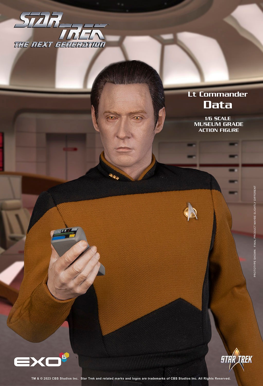 Star Trek Lt. Commander Data (Standard Version) Sixth Scale Figure  (Prototype Shown) View 8