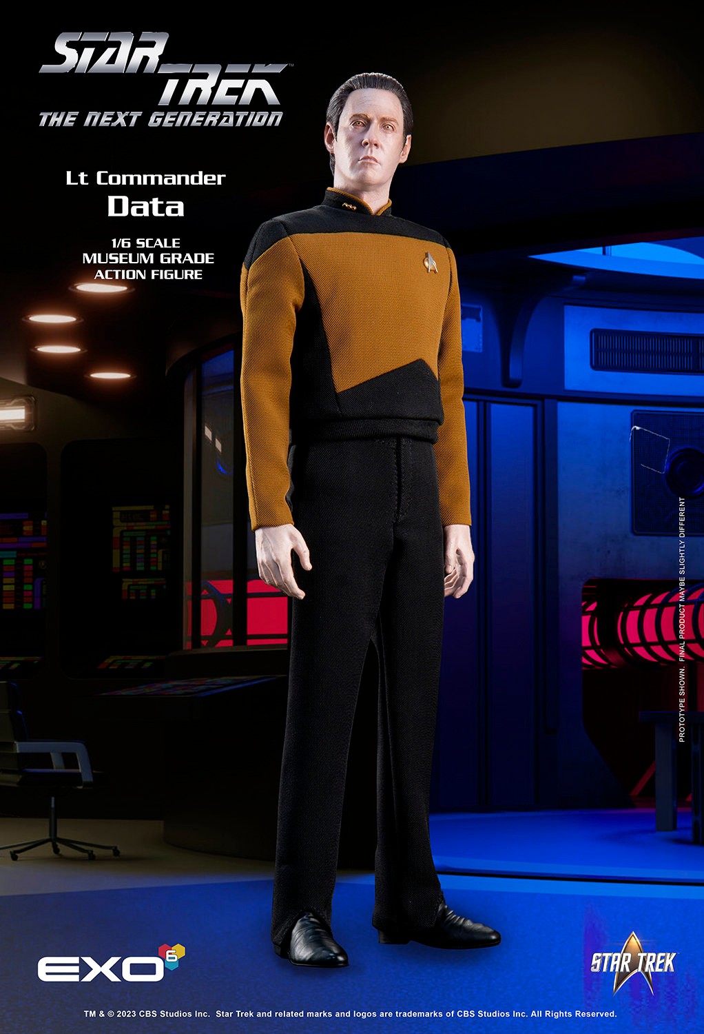Star Trek Lt. Commander Data (Standard Version) Sixth Scale Figure  (Prototype Shown) View 10