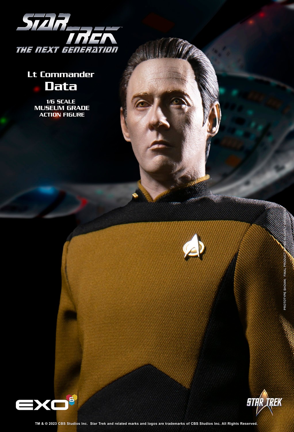 Star Trek Lt. Commander Data (Standard Version) Sixth Scale Figure  (Prototype Shown) View 11