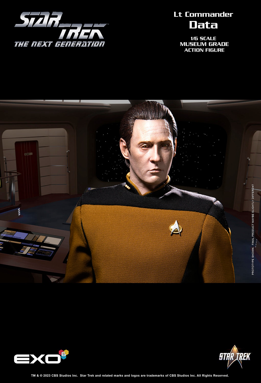 Star Trek Lt. Commander Data (Standard Version) Sixth Scale Figure  (Prototype Shown) View 13