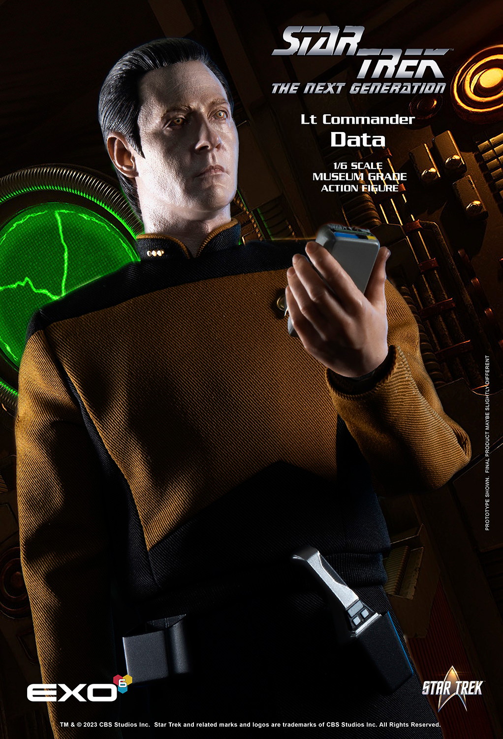 Star Trek Lt. Commander Data (Standard Version) Sixth Scale Figure  (Prototype Shown) View 18