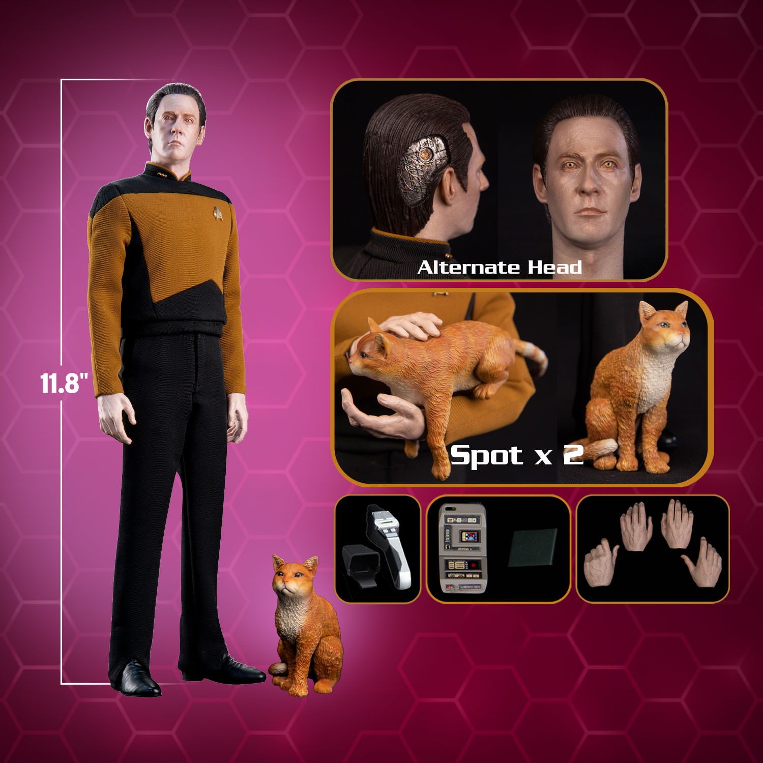 Star Trek Lt. Commander Data (Standard Version) Sixth Scale Figure  (Prototype Shown) View 2