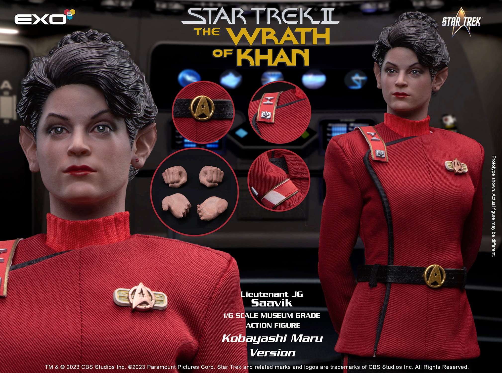 Star Trek Lt. Saavik (Kobayashi Maru Version) Sixth Scale Figure  (Prototype Shown) View 8