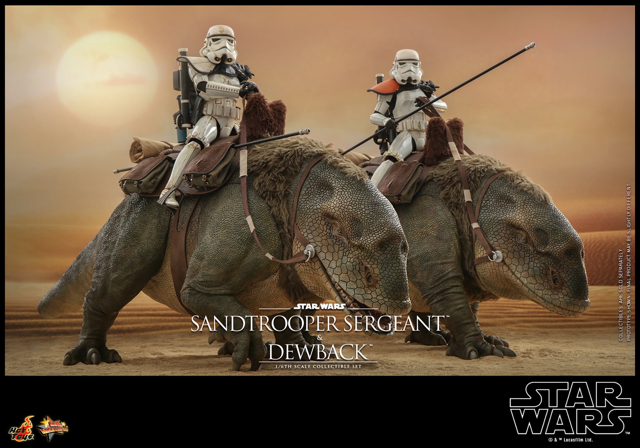 Sandtrooper Sergeant Dewback Sixth Scale Figure Set by Hot