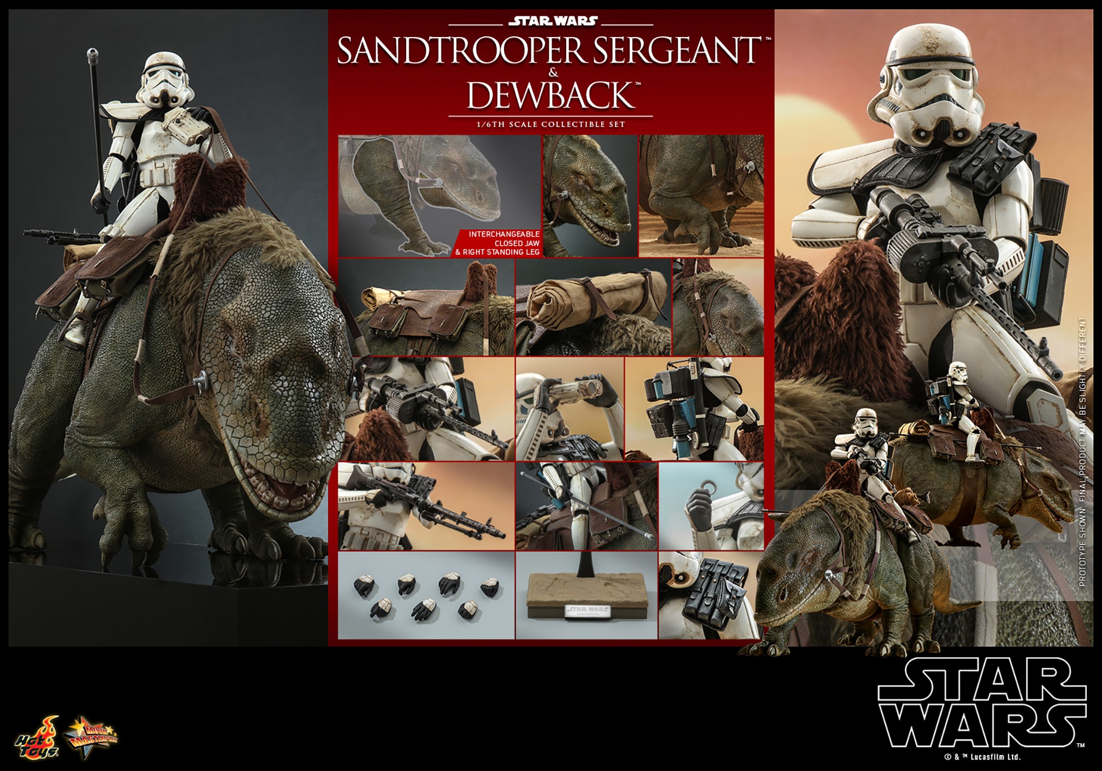 Sandtrooper Sergeant™ & Dewback™ Sixth Scale Figure Set by Hot
