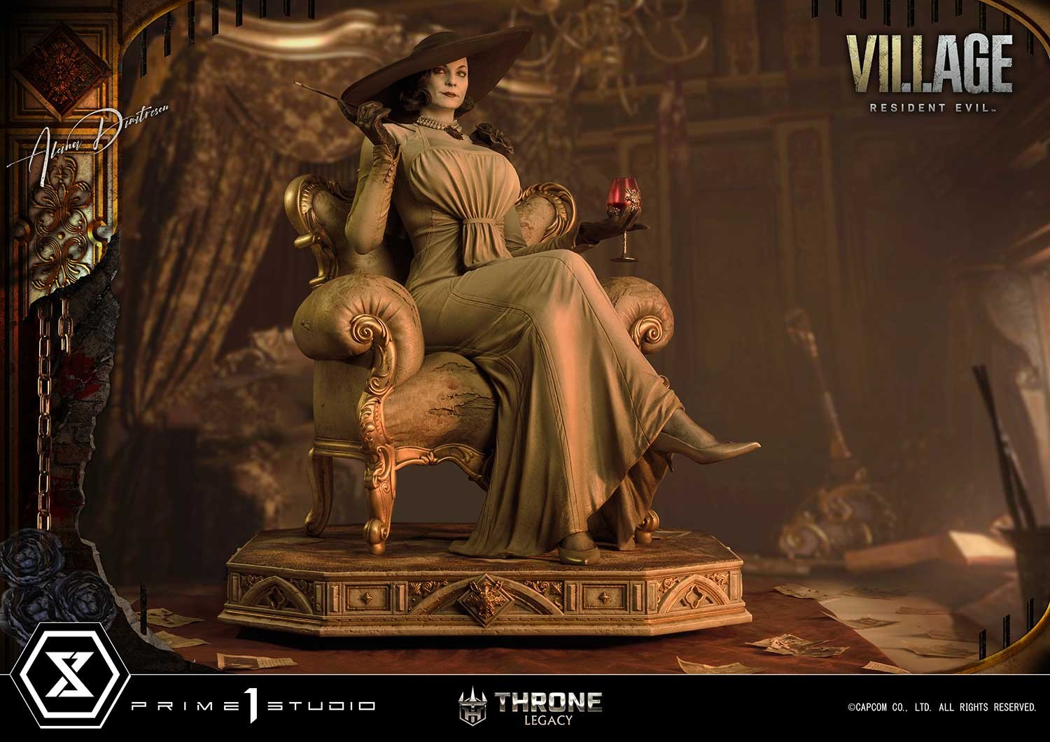 Resident Evil Alcina Dimitrescu Quarter Scale Statue  Collector Edition (Prototype Shown) View 6