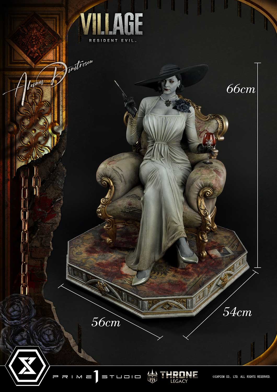 Resident Evil Alcina Dimitrescu Quarter Scale Statue  Collector Edition (Prototype Shown) View 9