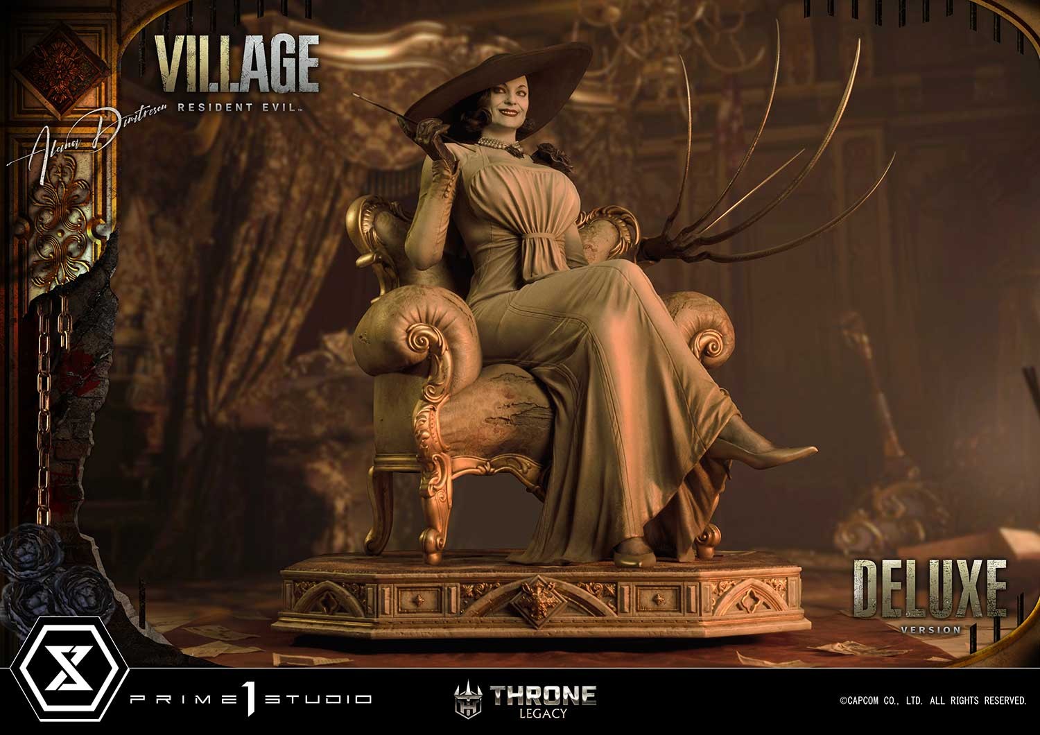 Resident Evil Alcina Dimitrescu (Deluxe Version) Quarter Scale Statue  (Prototype Shown) View 3