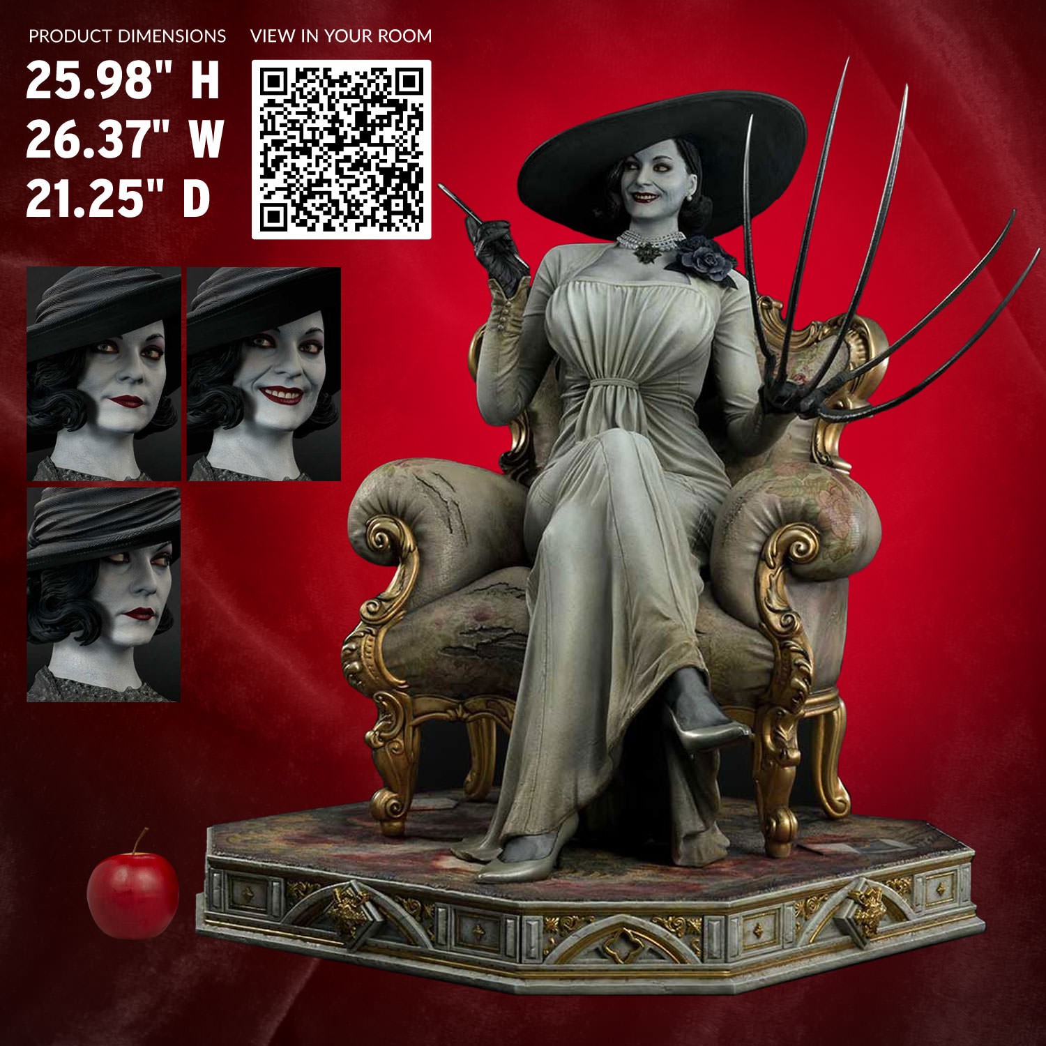 Resident Evil Alcina Dimitrescu (Deluxe Version) Quarter Scale Statue  (Prototype Shown) View 2