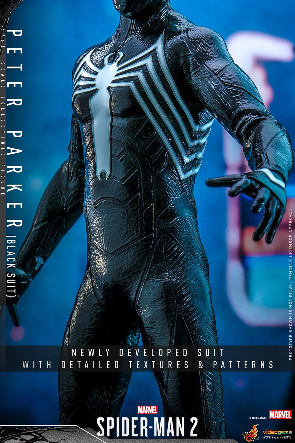 Black suit top spiderman action figure