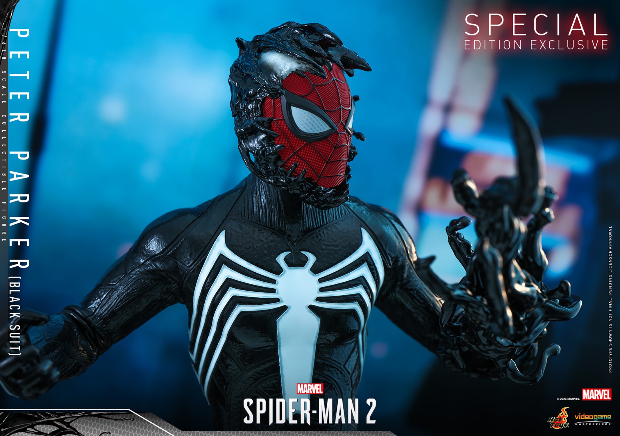 HotToys VGM56 Marvel's Spider-Man 2 Figurine 1/6 (Black Suit) 30cm