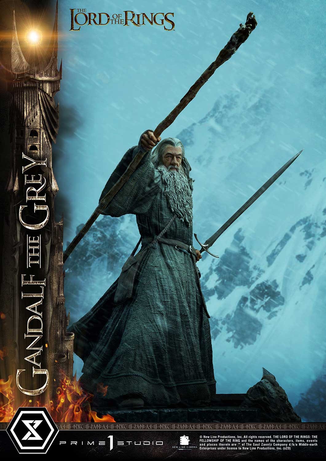 The Lord of the Rings Gandalf the Grey Quarter Scale Statue  (Prototype Shown) View 6