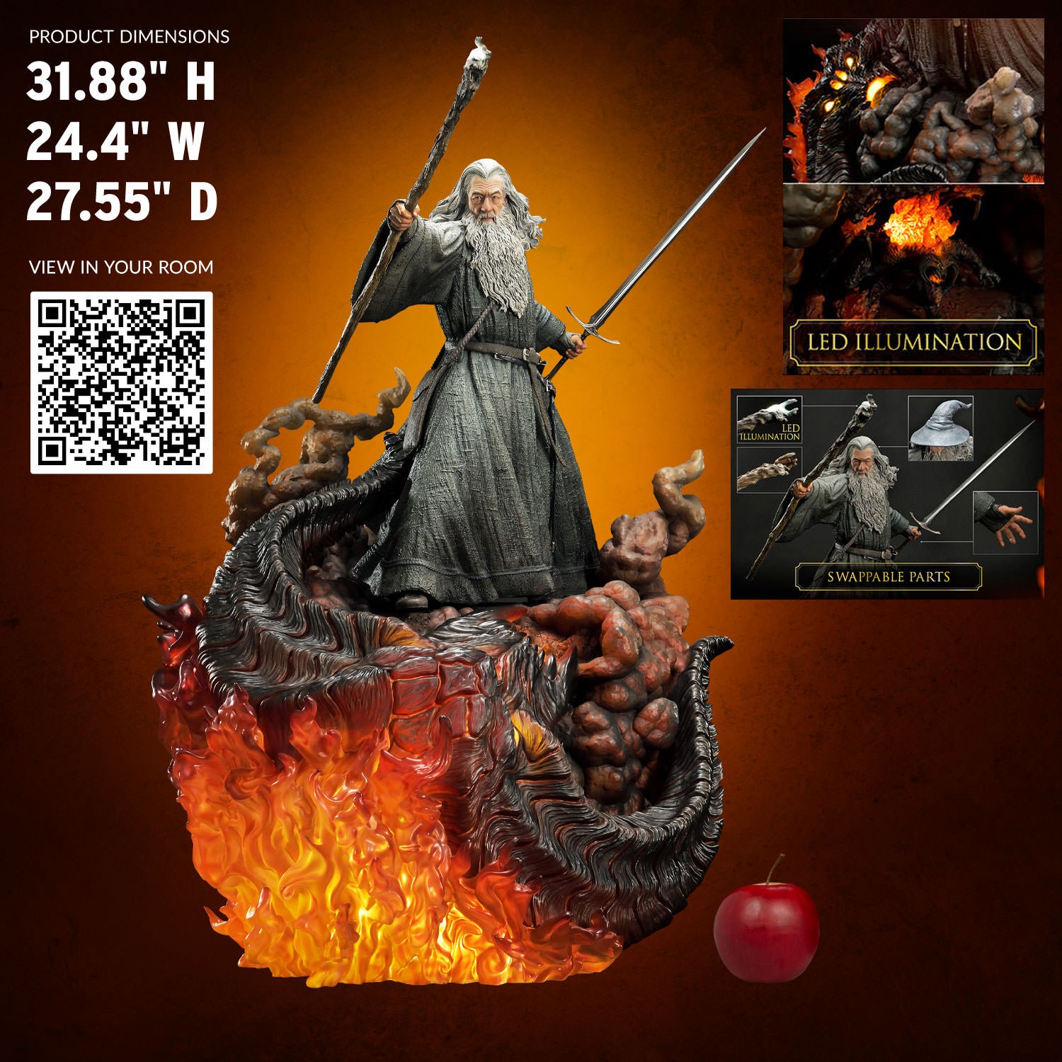 GANDALF THE GREY 1/4 Scale Statue Gandalf-the-grey-ultimate-version_the-lord-of-the-rings_scale_64c428da4484a