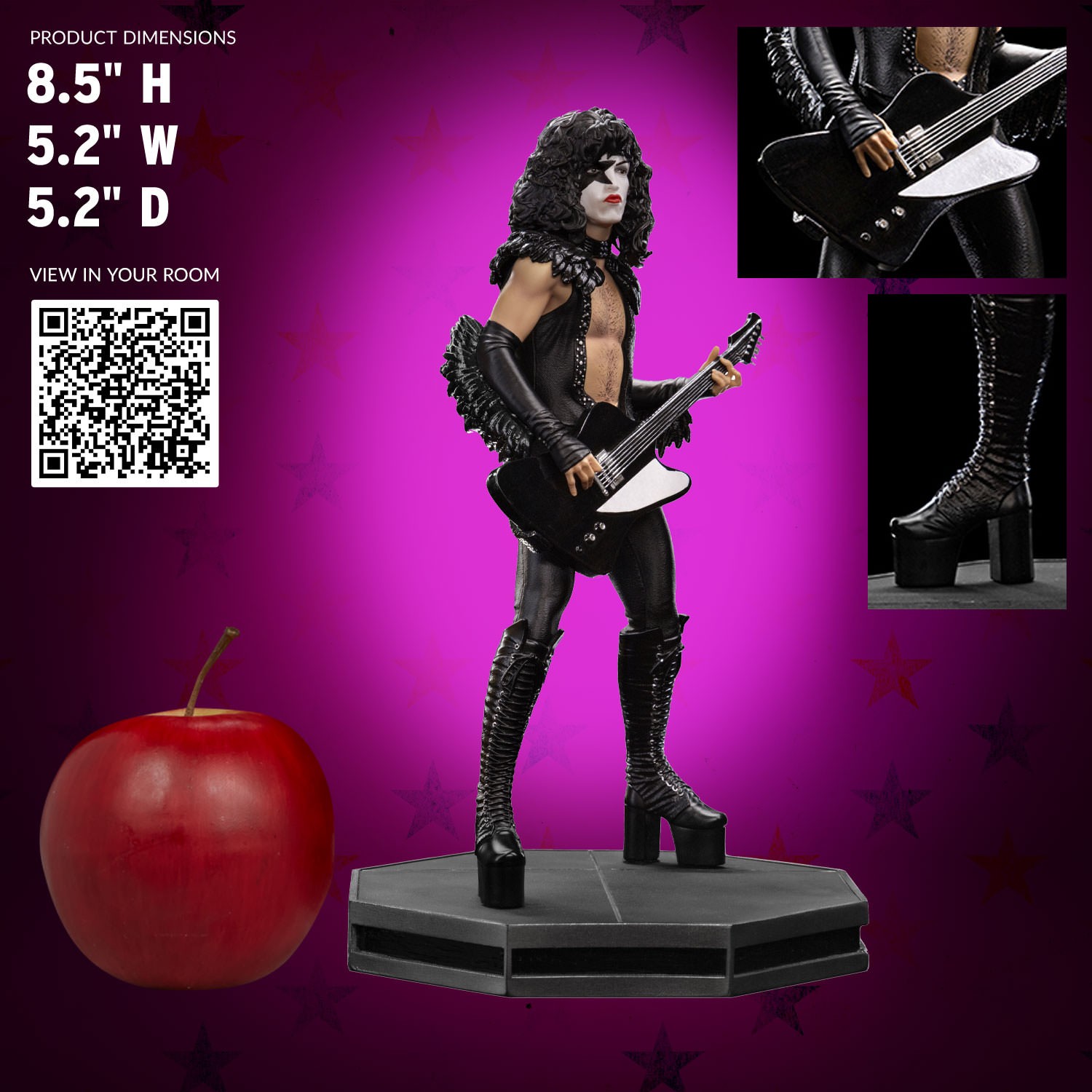 KISS Paul Stanley 1:10 Scale Statue  (Prototype Shown) View 2