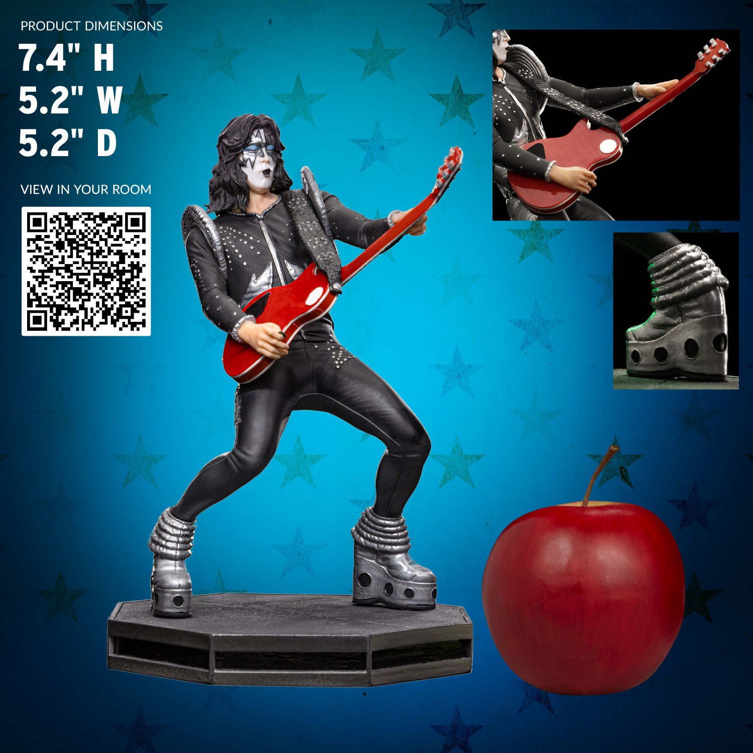 McFarlane Toys KISS Ultra Ace Frehley 7 Action Figure Loose
