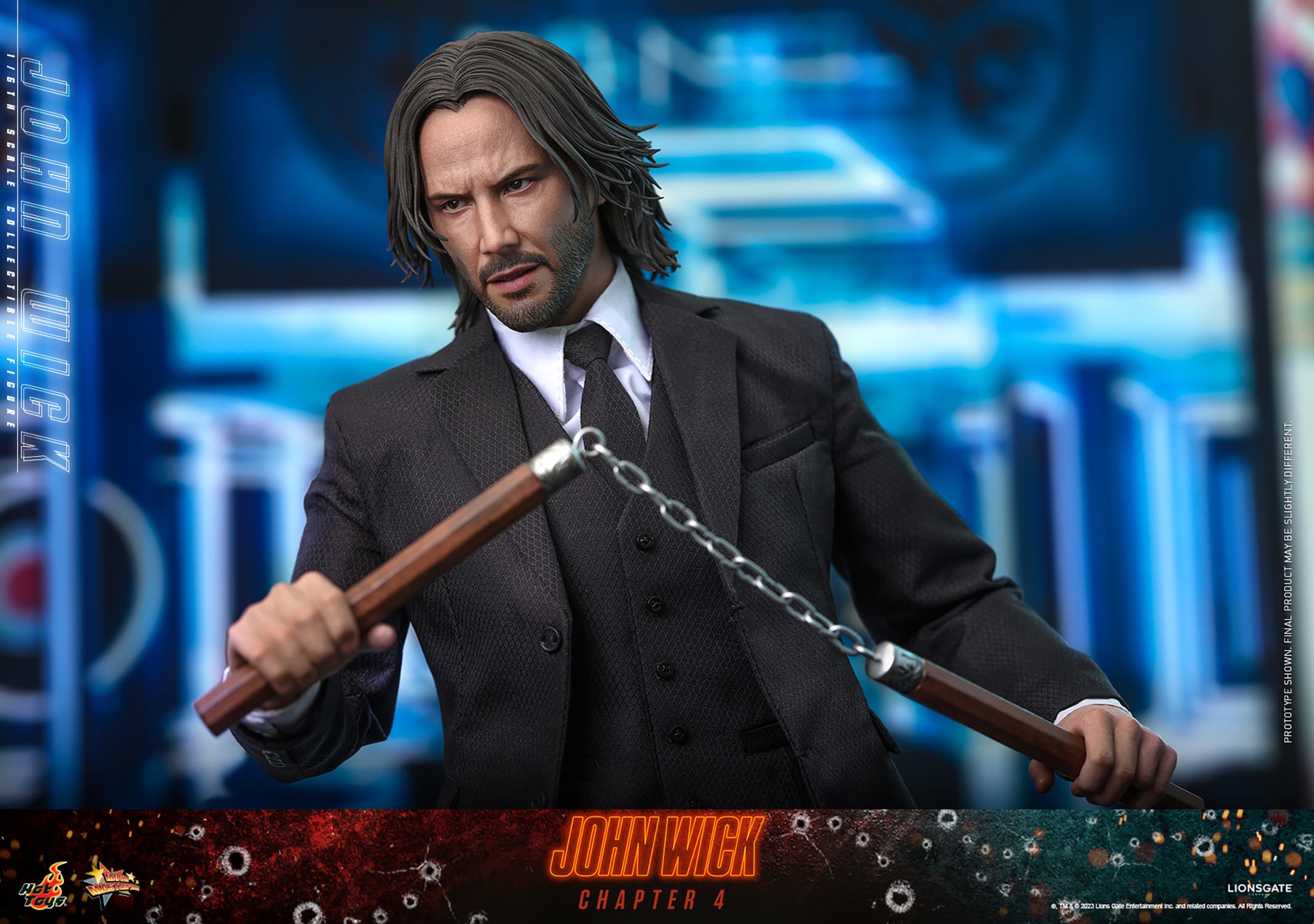thumbnail image 2 of John Wick Miniature Figure With Car – Scale 1/64 (Fits Hot Wheels) Or 1/87 H0 2 of 5