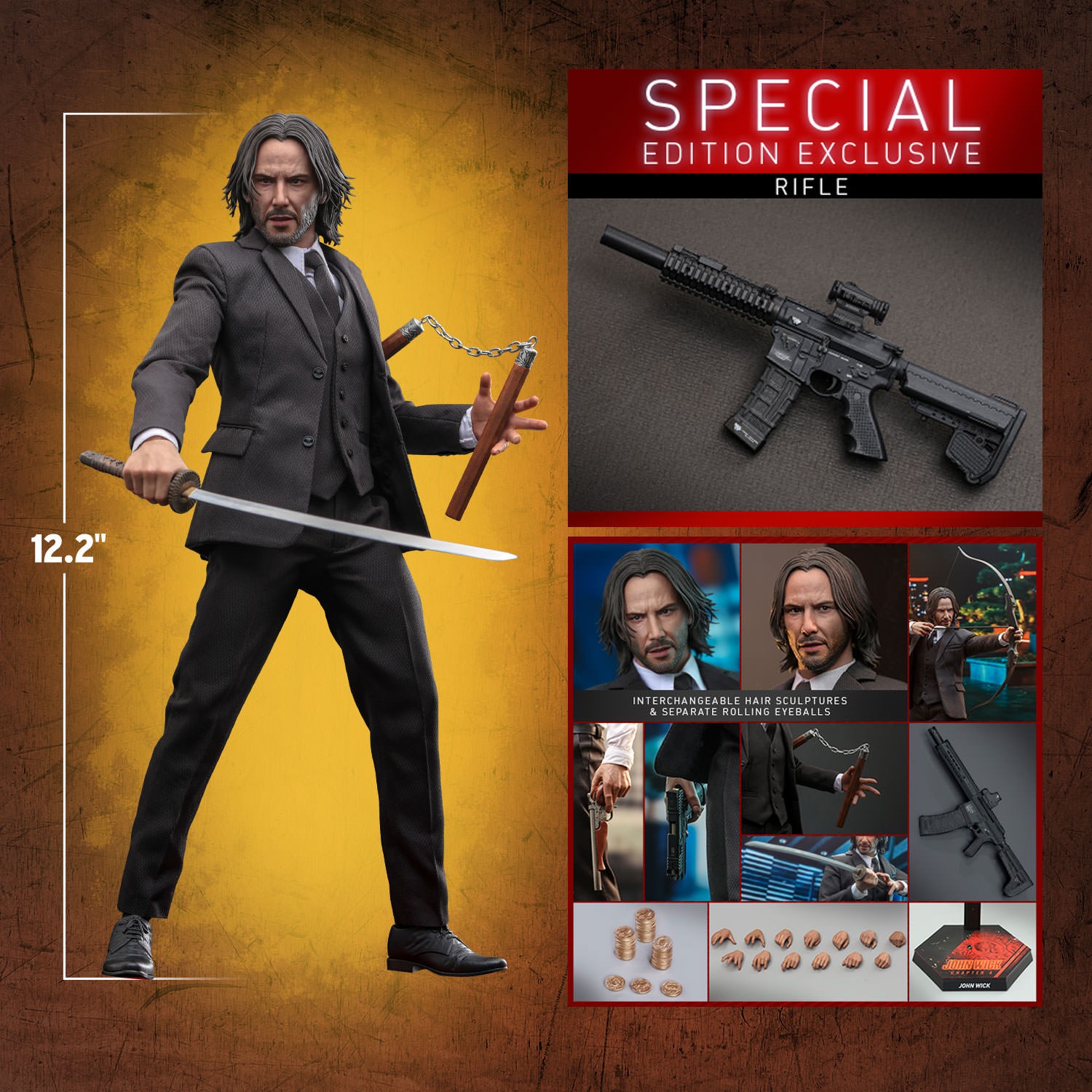 John wick action hot sale figure hot toys