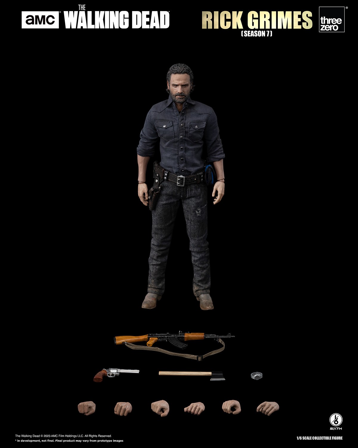1/6 カスタム リック ウォーキングデッド threezero ホットトイズ Rick Grimes Season 7 Sixth Scale Collectible Figure by