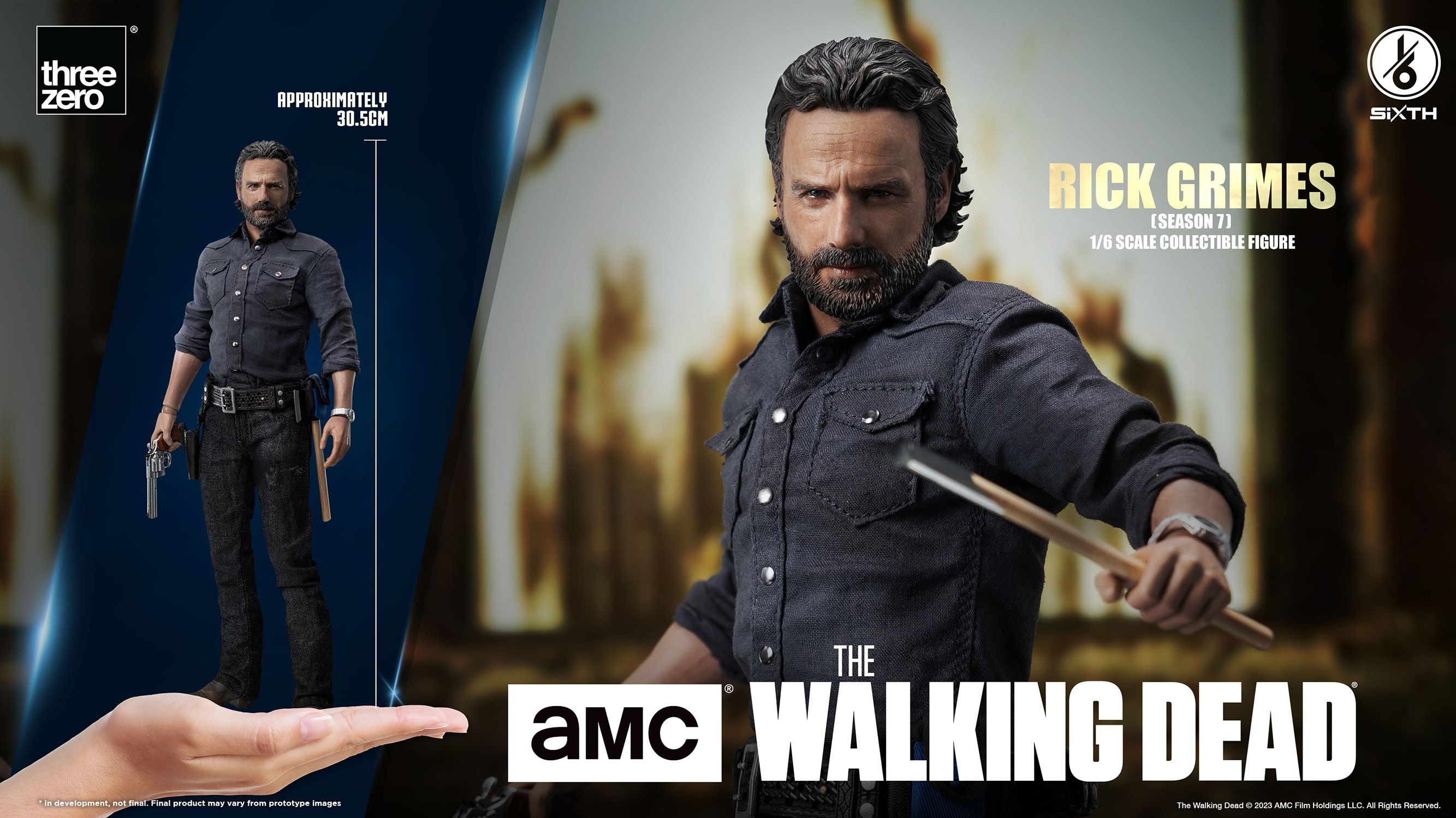 The Walking Dead Rick Grimes (Season 7) Sixth Scale Figure  (Prototype Shown) View 21