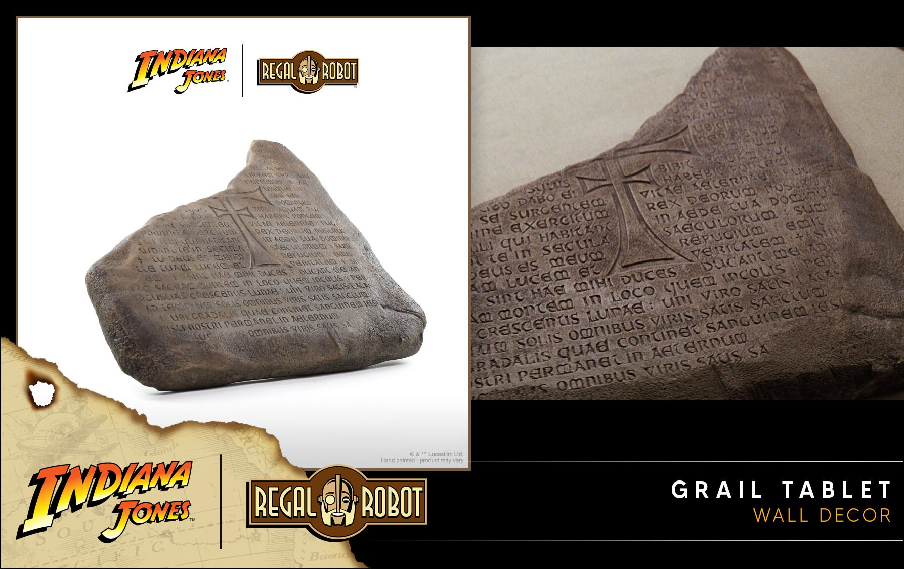 Indiana Jones Grail Tablet Wall Decor Replica  (Prototype Shown) View 8