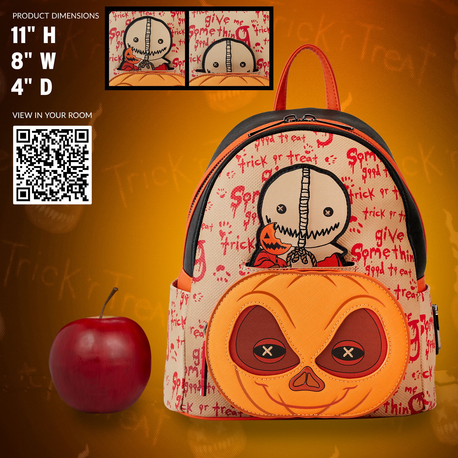 Trick 'r Treat Trick 'r Treat Pumpkin Cosplay Mini Backpack Backpack  View 2