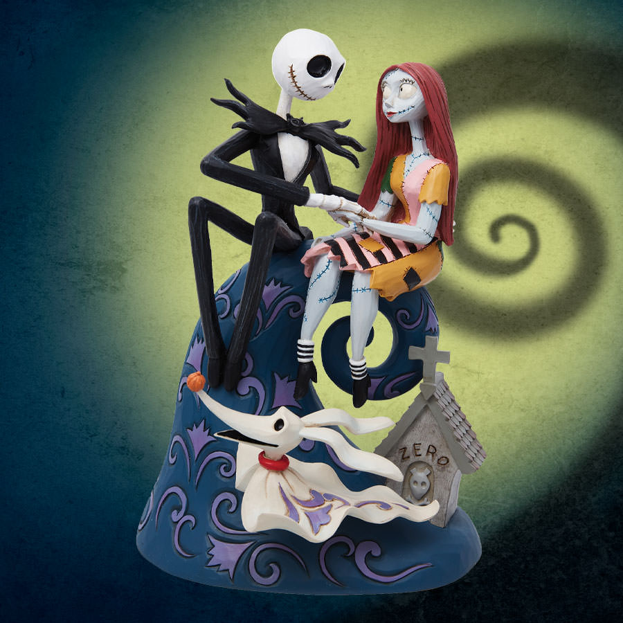 Disney Jack, Sally, & Zero on Hill Figurine  (Prototype Shown) View 1