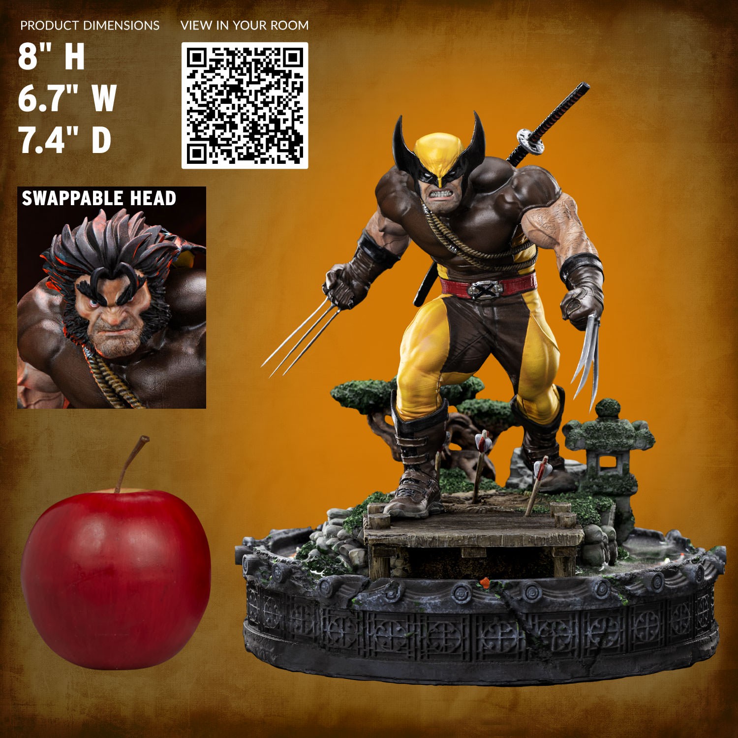 IRON STUDIOS : WOLVERINE UNLEASHED DELUXE 1.10 scale statue Wolverine-unleashed-deluxe_marvel_scale_64ed1f61f233d