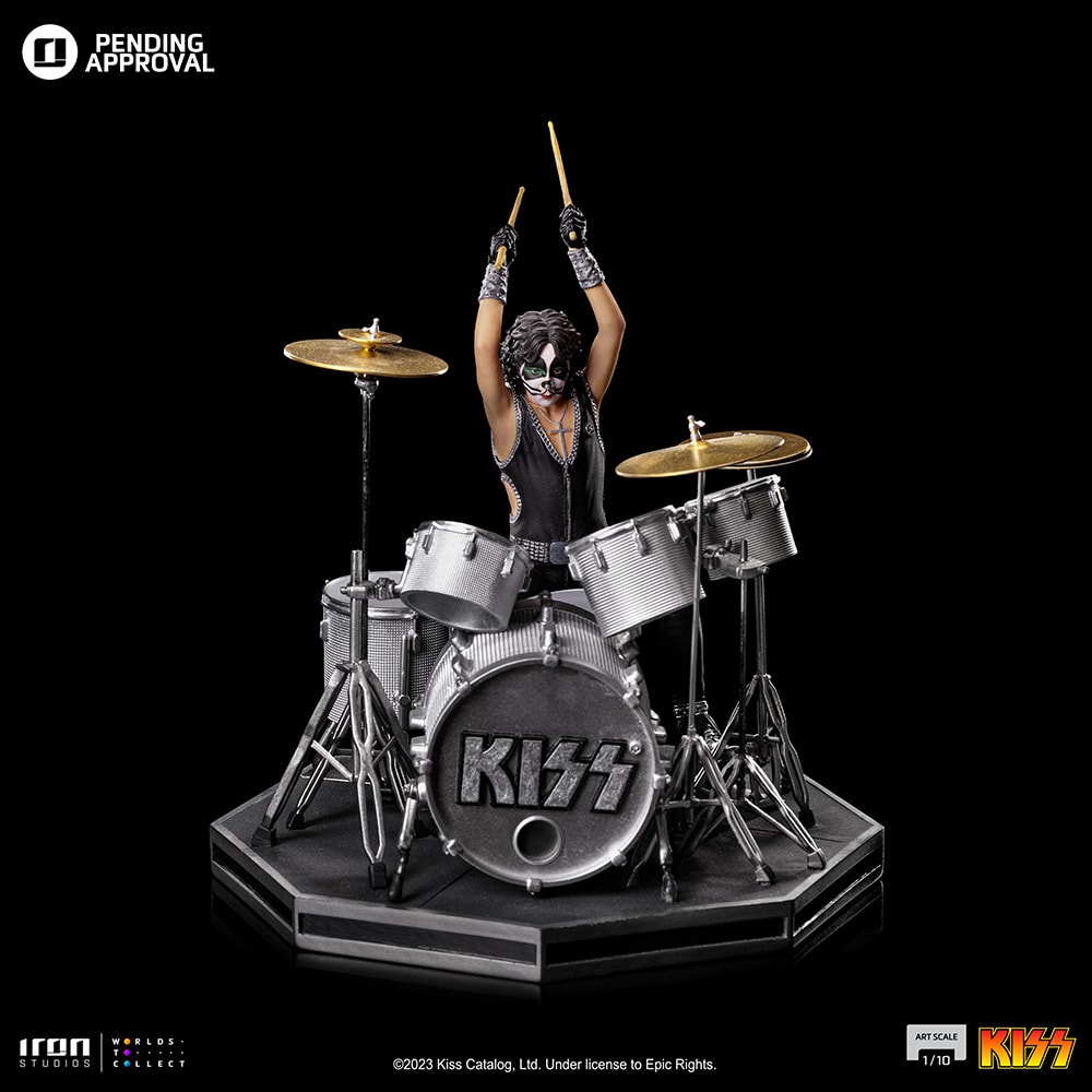 KISS Peter Criss 1:10 Scale Statue  (Prototype Shown) View 6