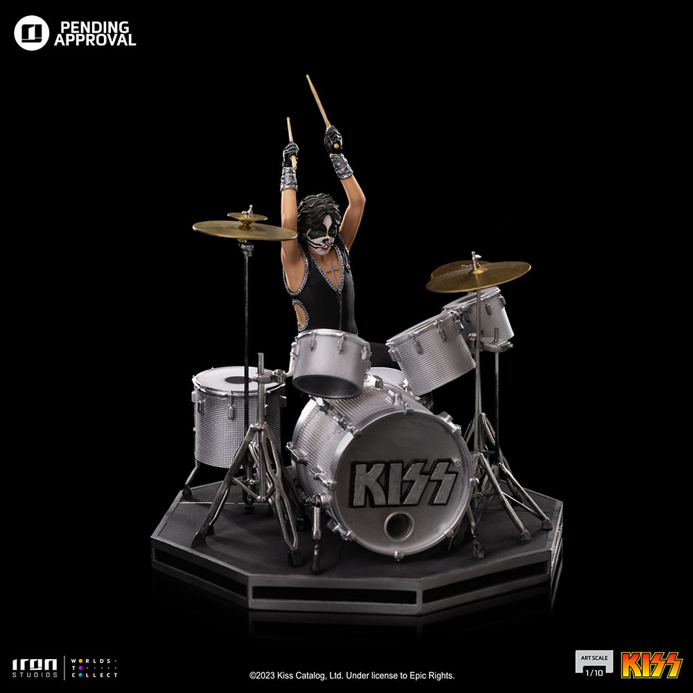 KISS Peter Criss 1:10 Scale Statue  (Prototype Shown) View 7