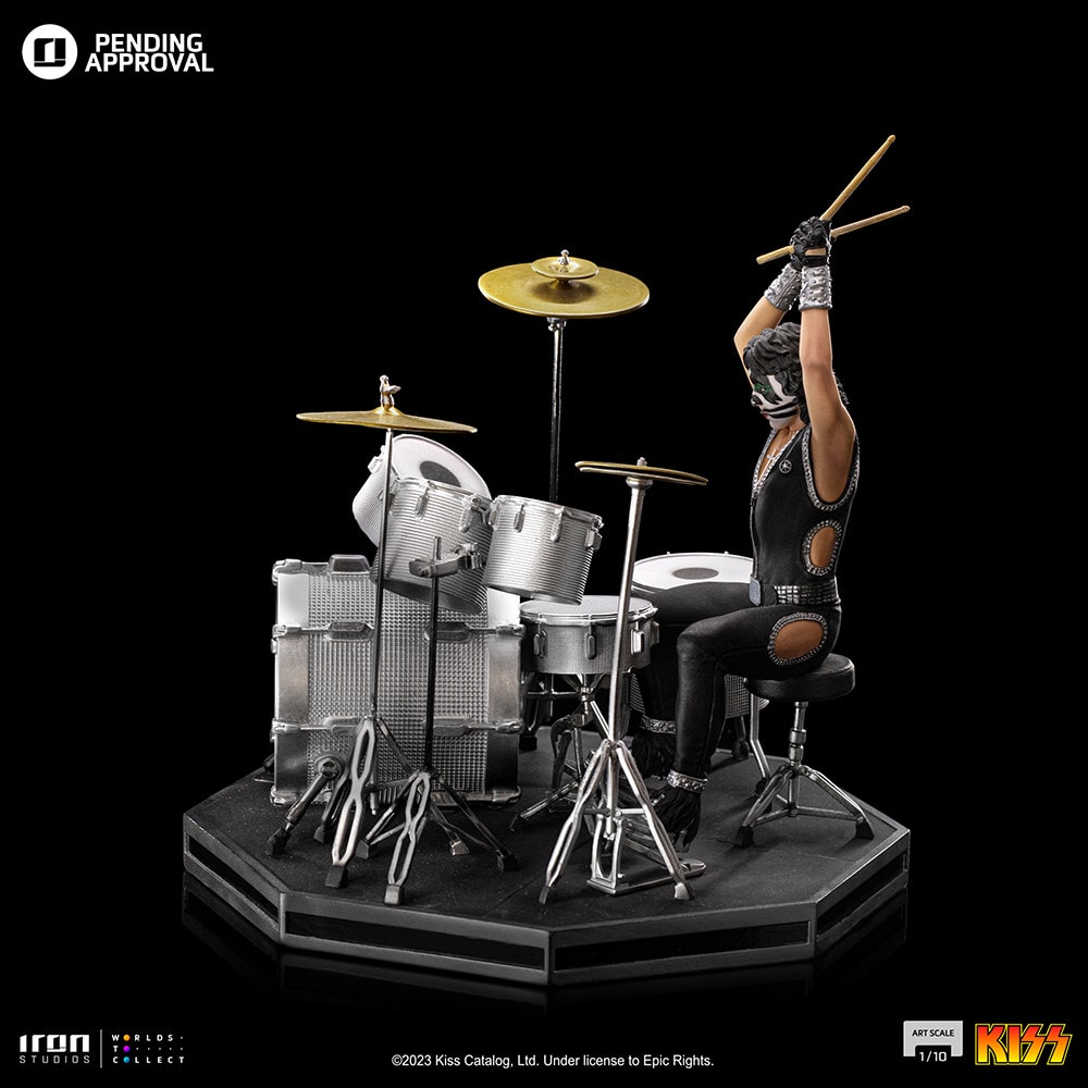 KISS Peter Criss 1:10 Scale Statue  (Prototype Shown) View 8