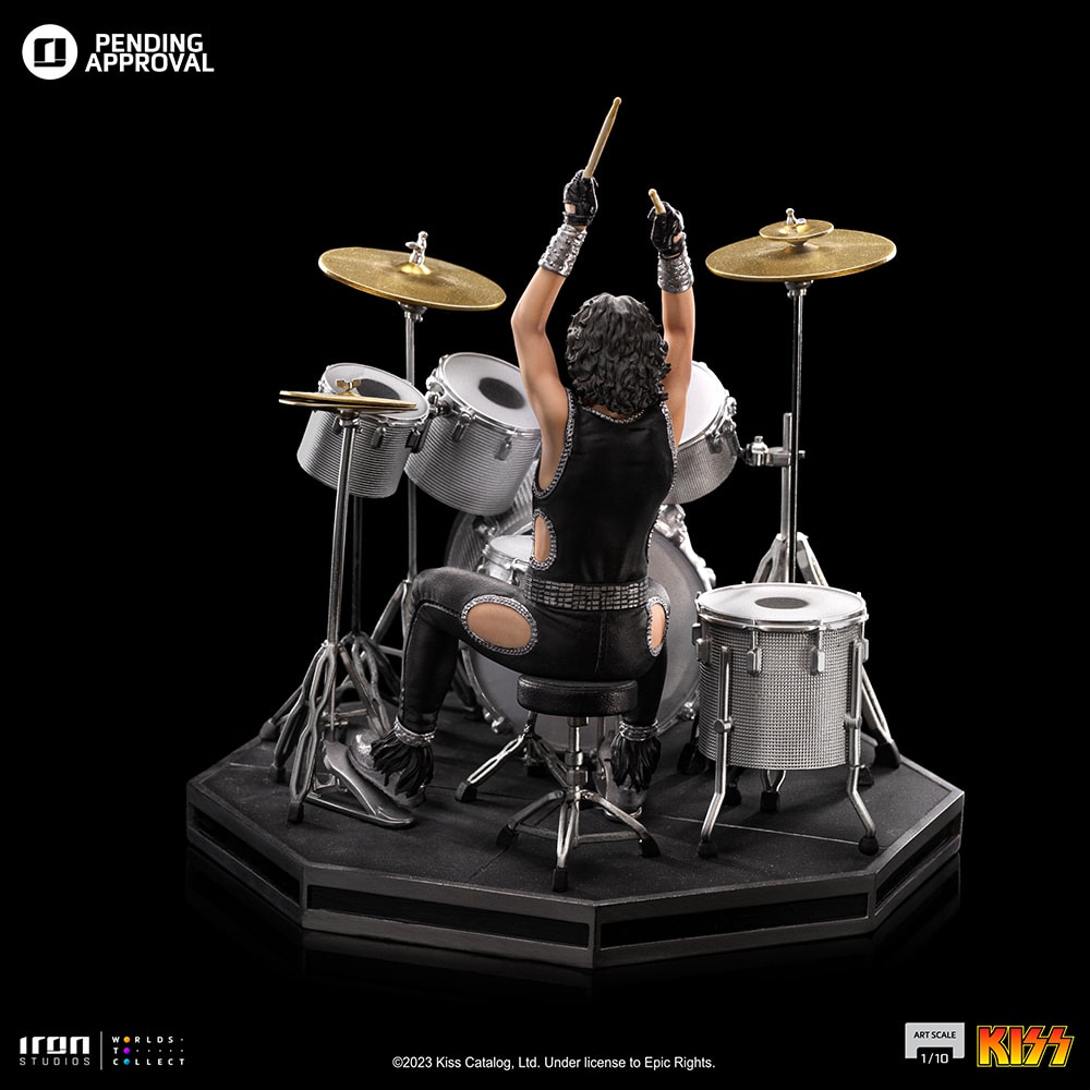 KISS Peter Criss 1:10 Scale Statue  (Prototype Shown) View 9
