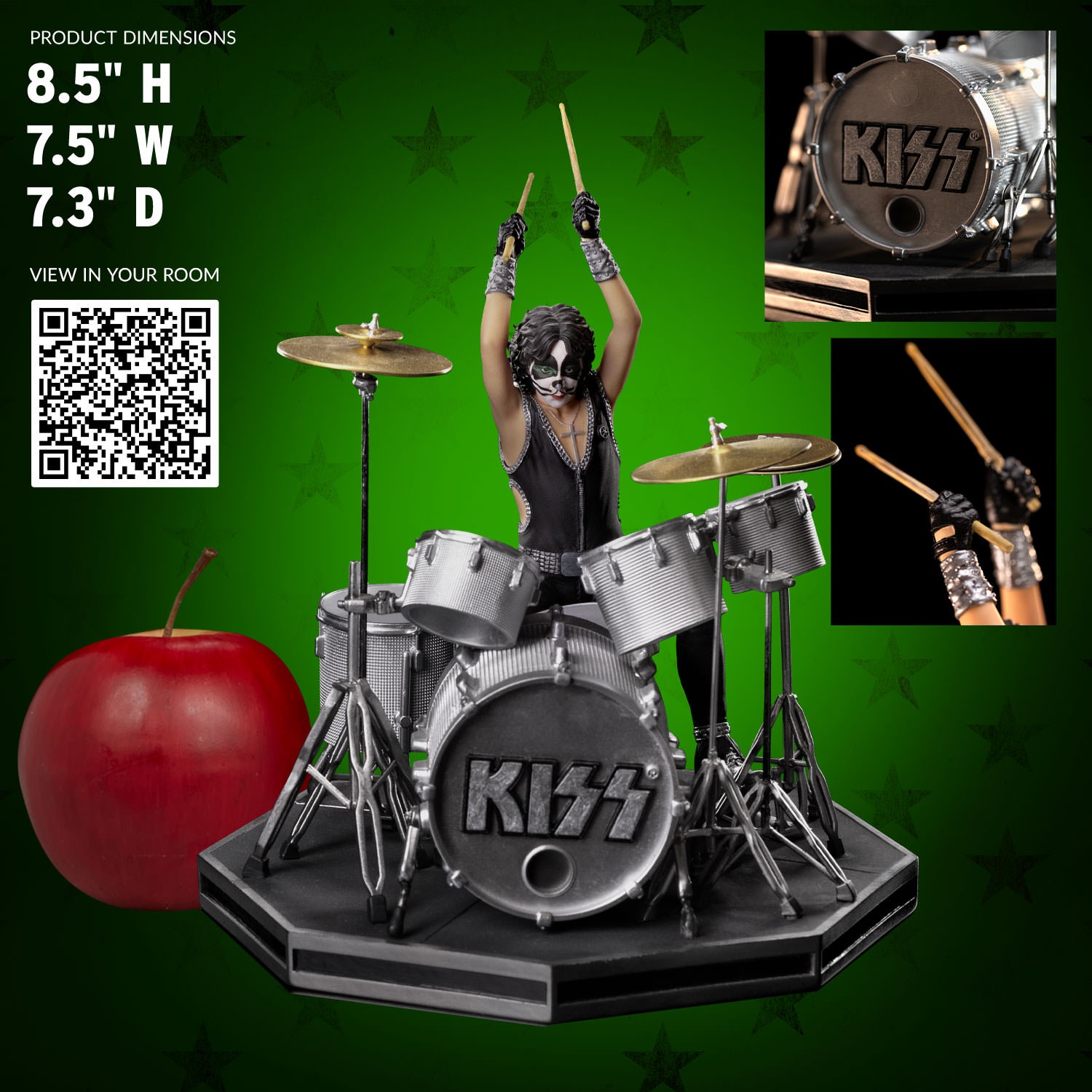 Peter Criss 1:10 Scale Statue by Iron Studios | Sideshow Collectibles