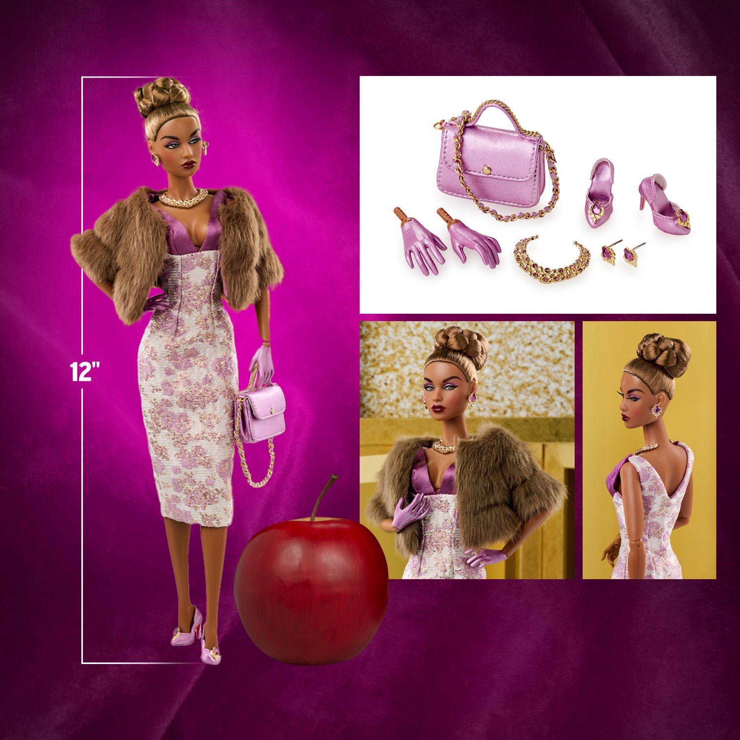 Enchanting in Amethyst – Lady Aurelia Grey Dressed Doll by