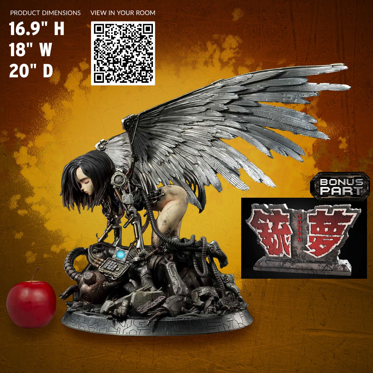 Battle Angel Alita Gally Rusty Angel (Bonus Version) Quarter Scale Statue  View 2