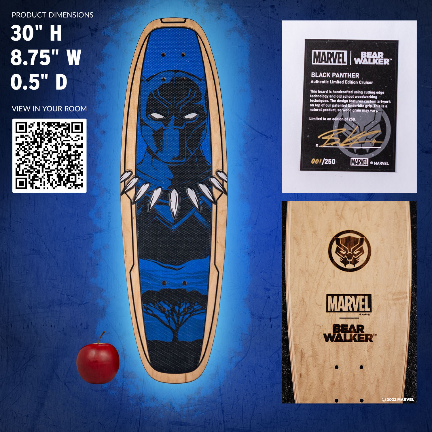 The Black Panther Skateboard Deck by Bear Walker | Sideshow