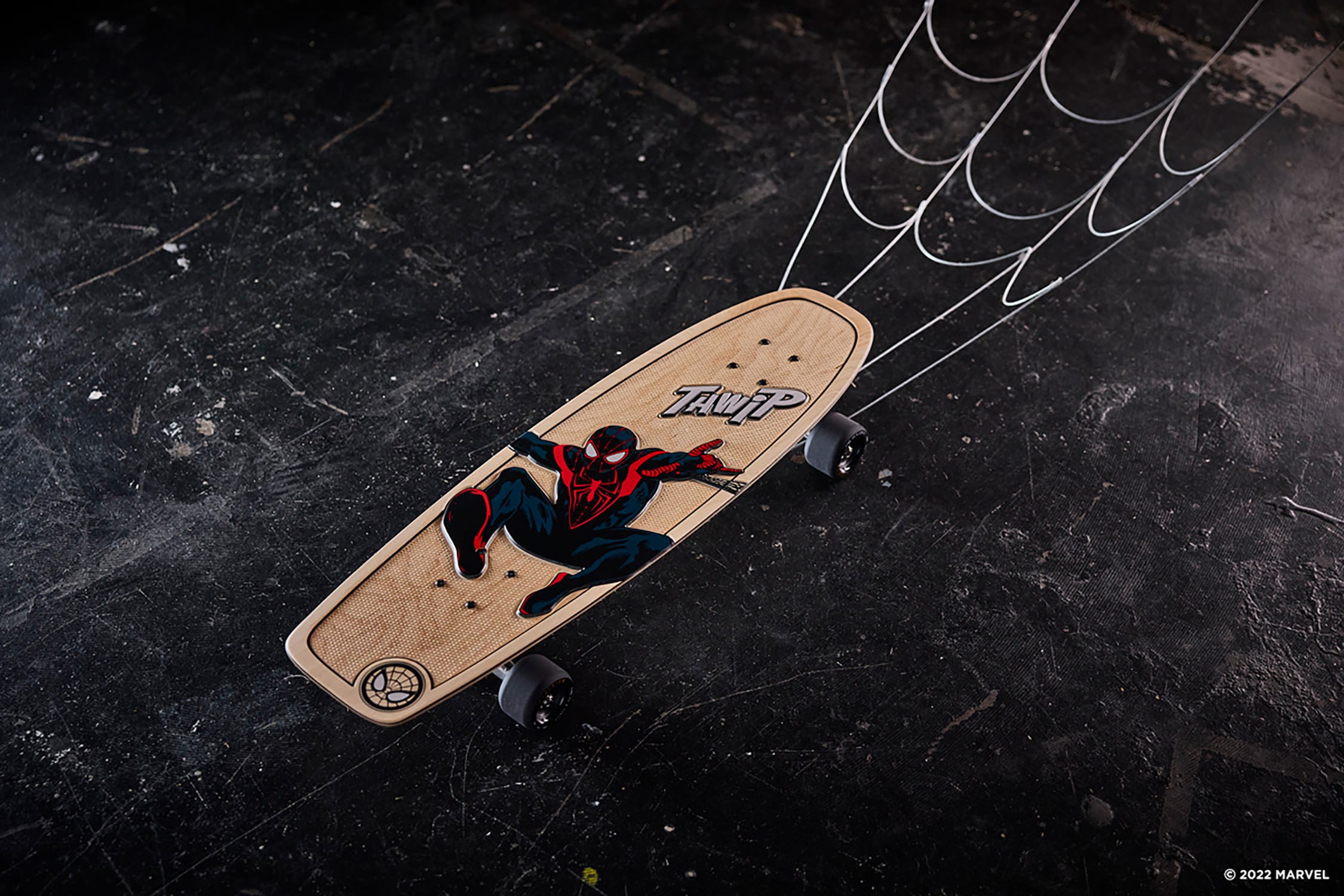 The Miles Morales Skateboard Deck by Bear Walker | Sideshow