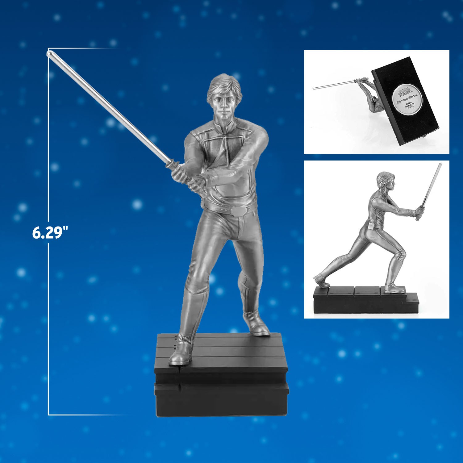 Luke Skywalker Lightsaber Duel Pewter Collectible by Royal