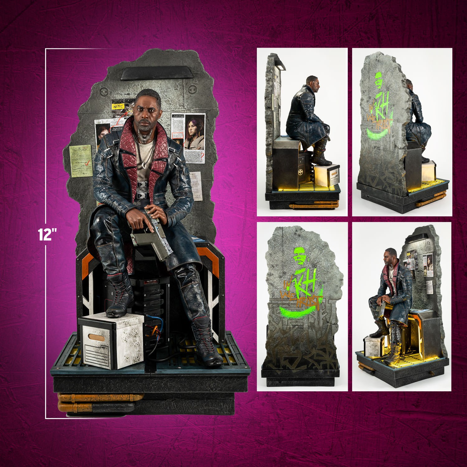 Cyberpunk 2077 Solomon Reed Statues  View 2