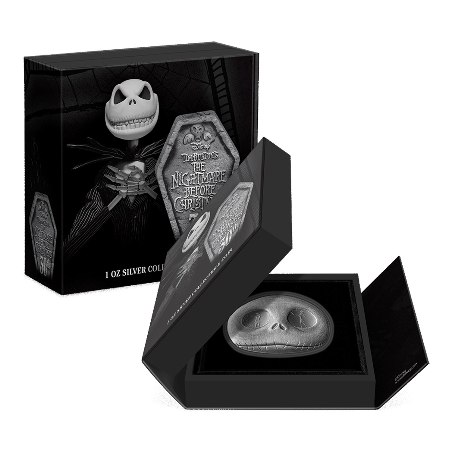 Disney The Nightmare Before Christmas 30th Anniversary 1oz Silver Coin Silver Collectible  View 8