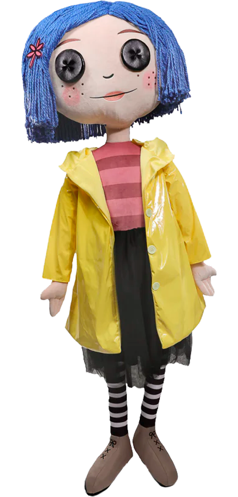 Coraline with Button Eyes Life-Size Plush View 15