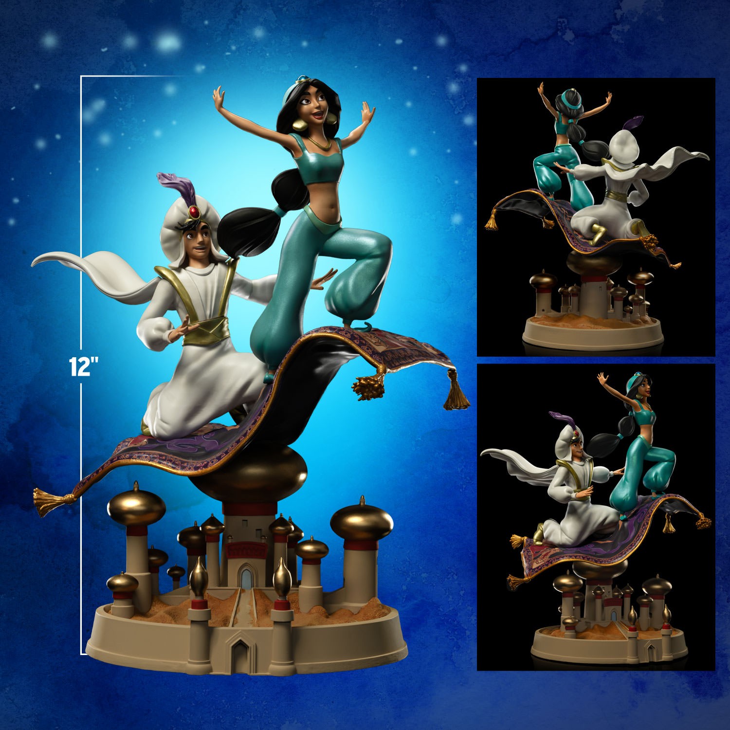 The Aladdin and Jasmine 1:10 Art Scale Statue by Iron
