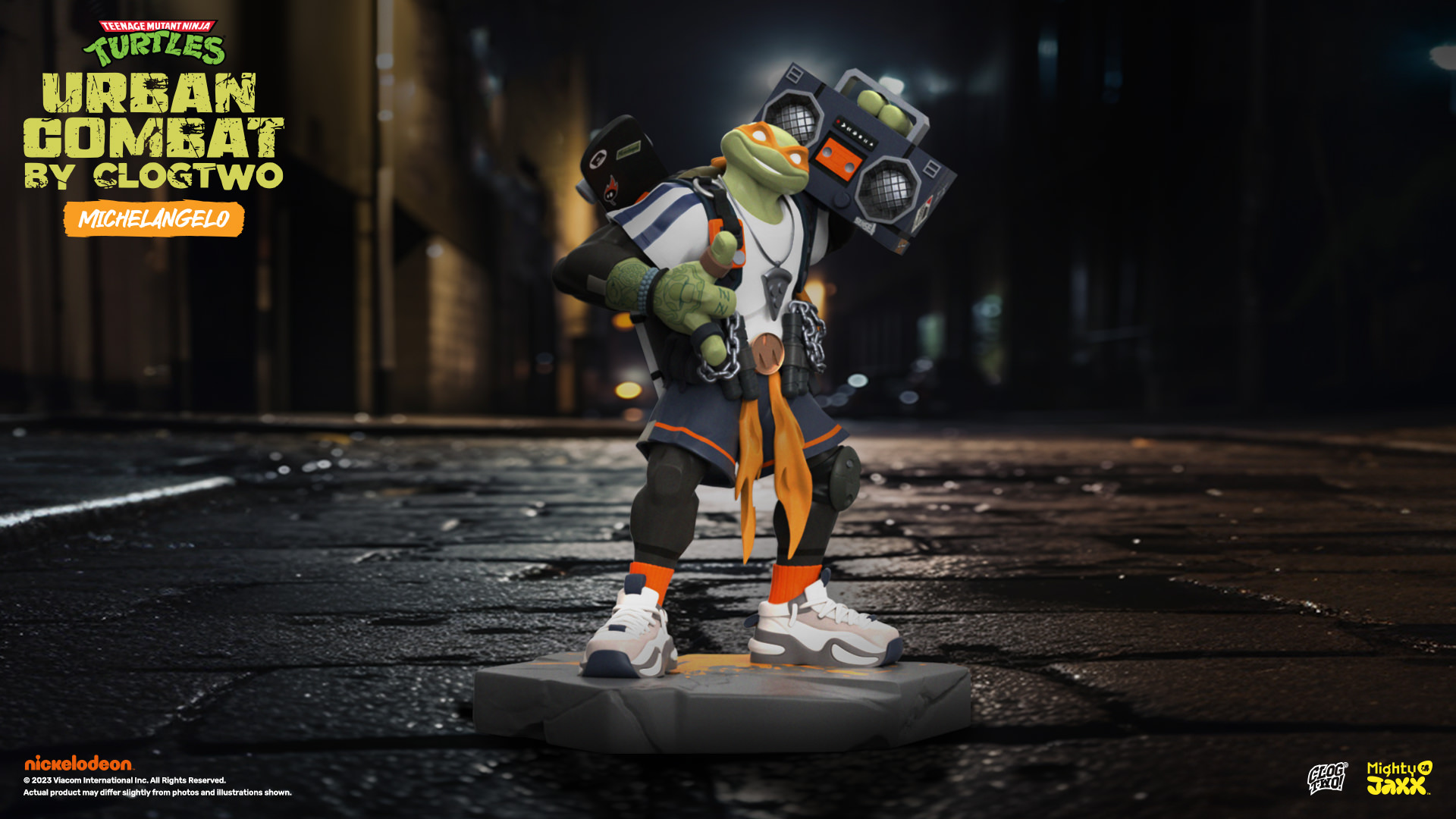 Urban Combat Michelangelo Statue by Mighty Jaxx | Sideshow
