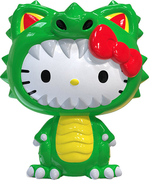Giant Hello Kitty Green Kaiju Collectible Figure by Kidrobot