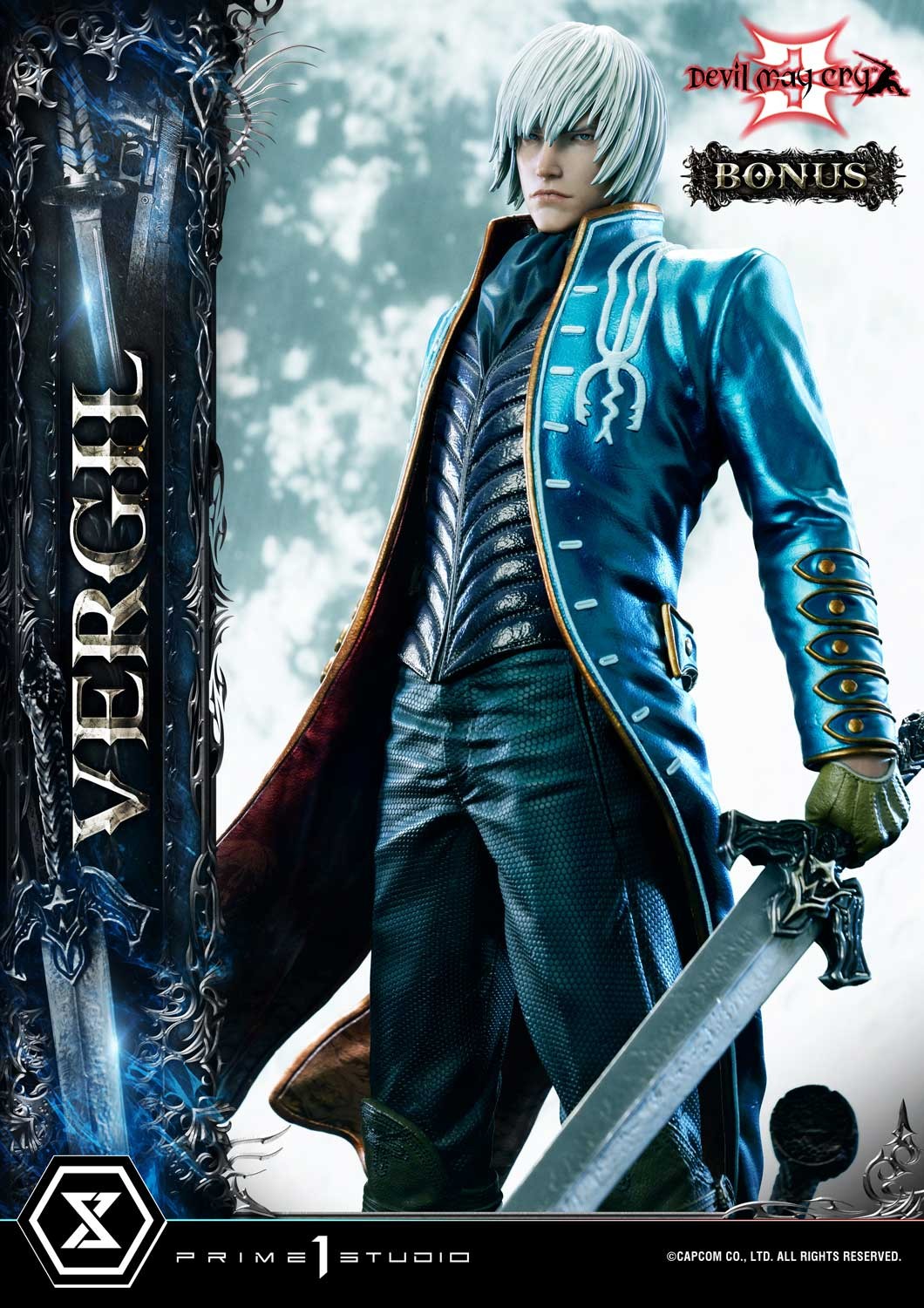 Devil May Cry Vergil (Deluxe Bonus Version) Quarter Scale Statue  (Prototype Shown) View 3