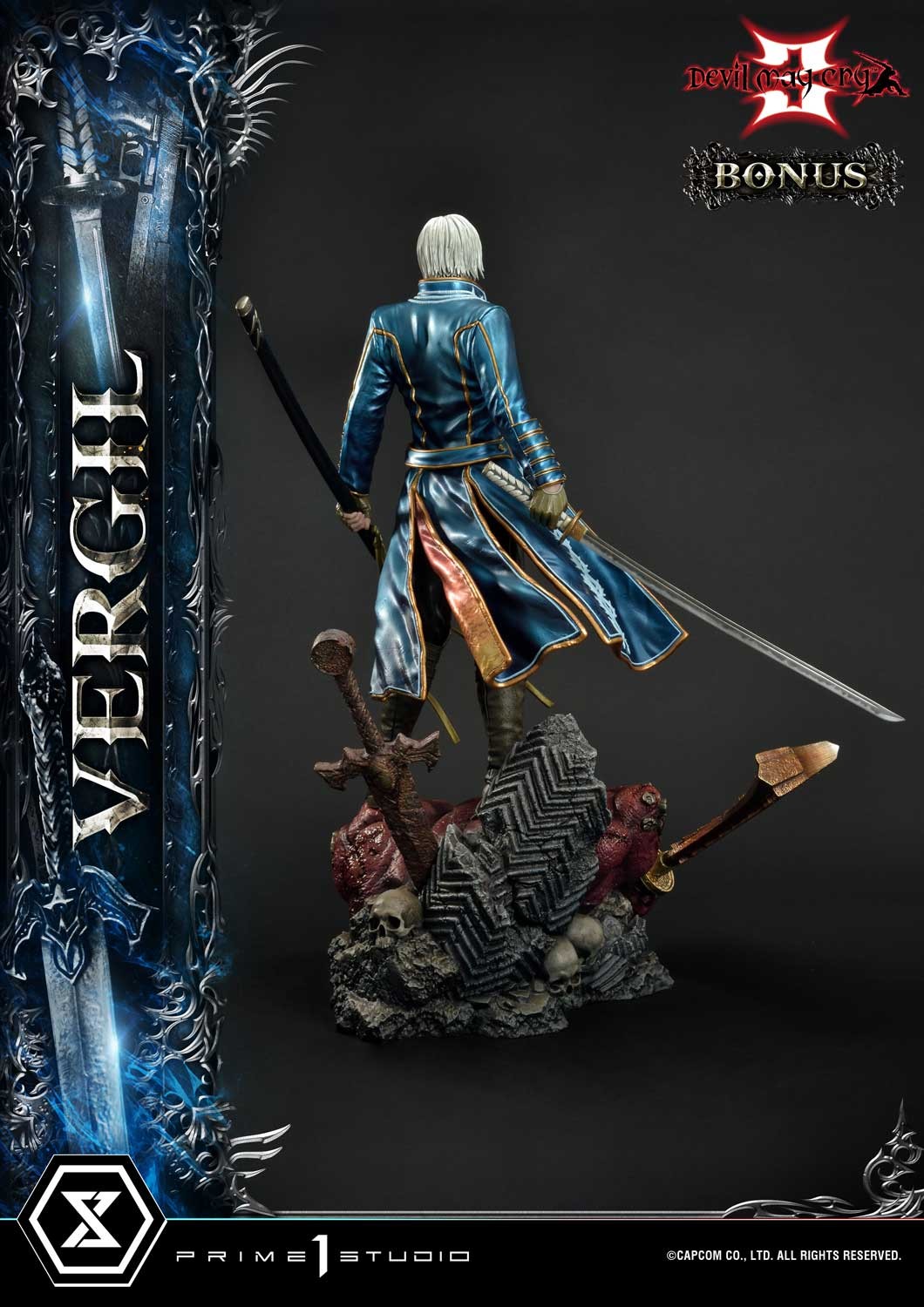 Devil May Cry Vergil (Deluxe Bonus Version) Quarter Scale Statue  (Prototype Shown) View 5